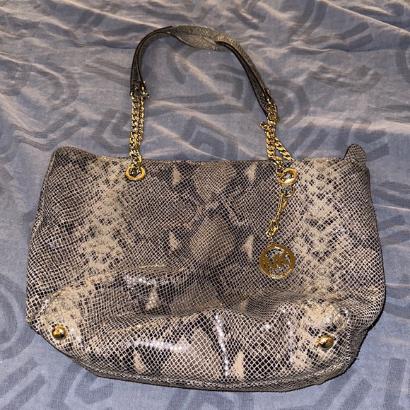 MICHAEL Michael Kors Handbags - Authentic Micheal Kors snake skin patterned tote bag